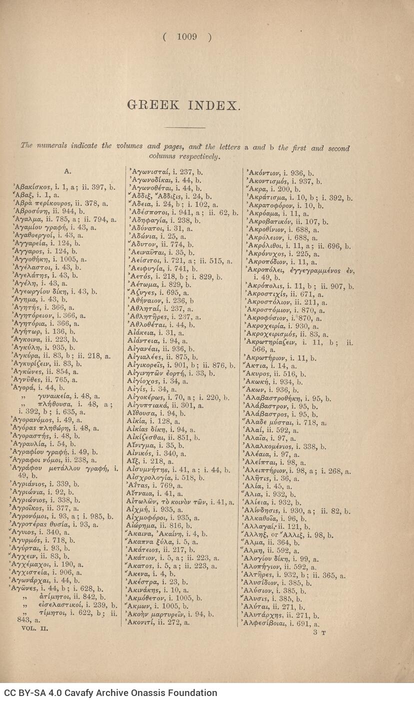 24,5 x 15 εκ. 4 σ. χ.α. + [VI] σ. + 1072 σ. + 2 σ. χ.α., όπου στο verso του εξωφύλλου ίχνος